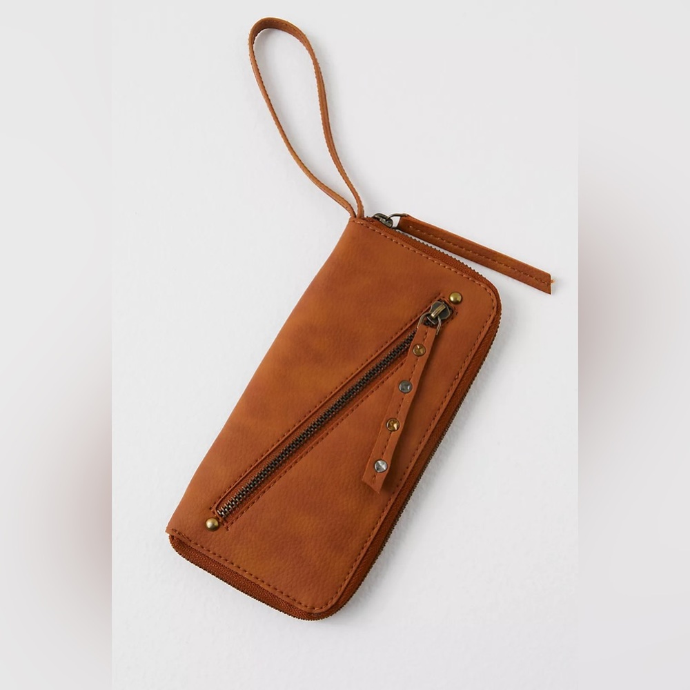 NWT Free People Distressed Vegan Wallet Bag